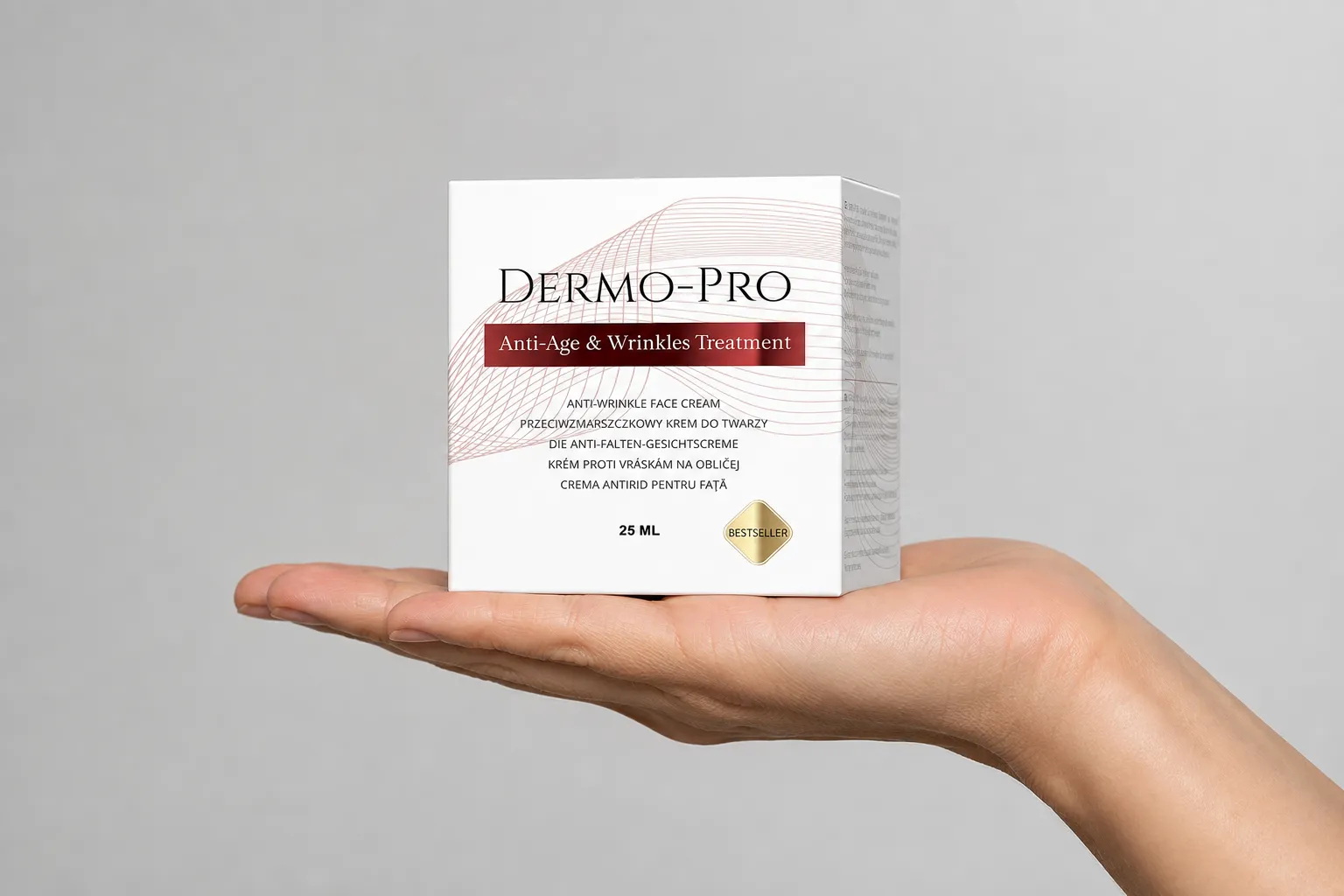 Dermo-Pro — opakowanie w dłoni