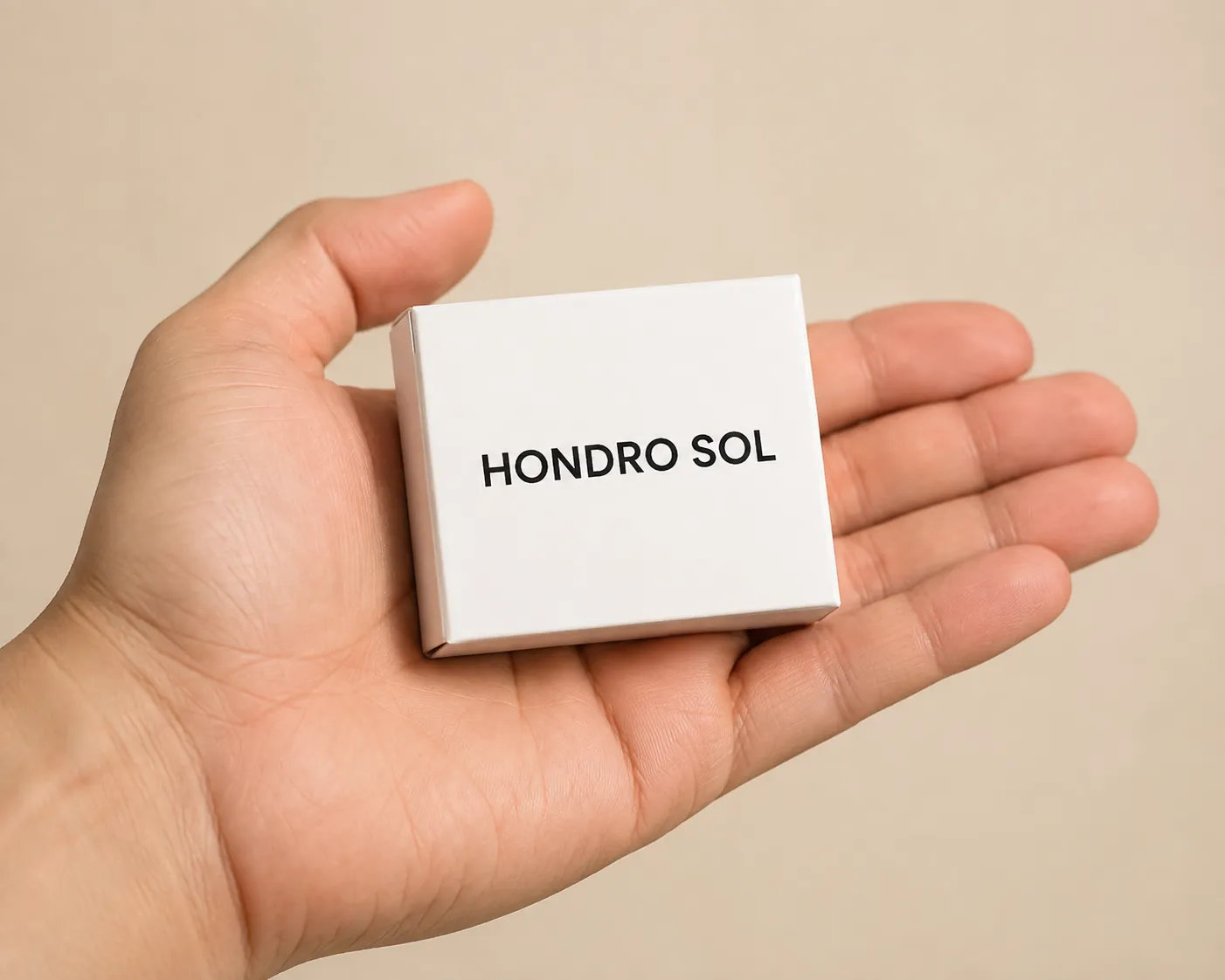 Hondro Sol — opakowanie w dłoni