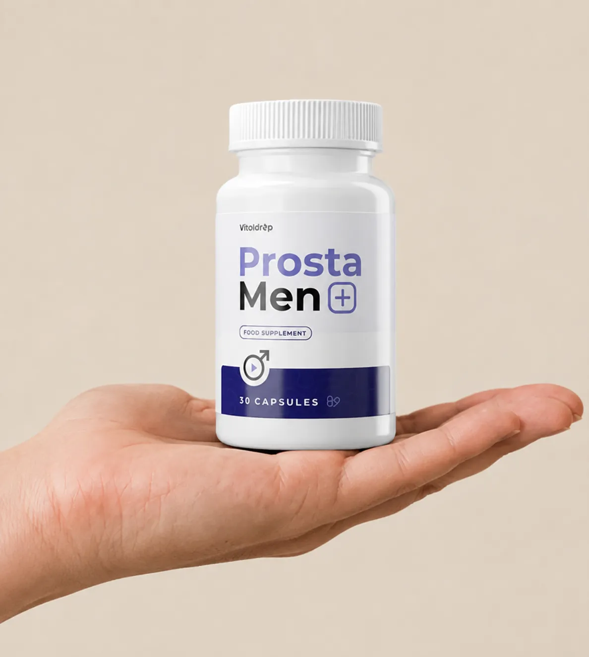 ProstaMen+ — opakowanie w dłoni