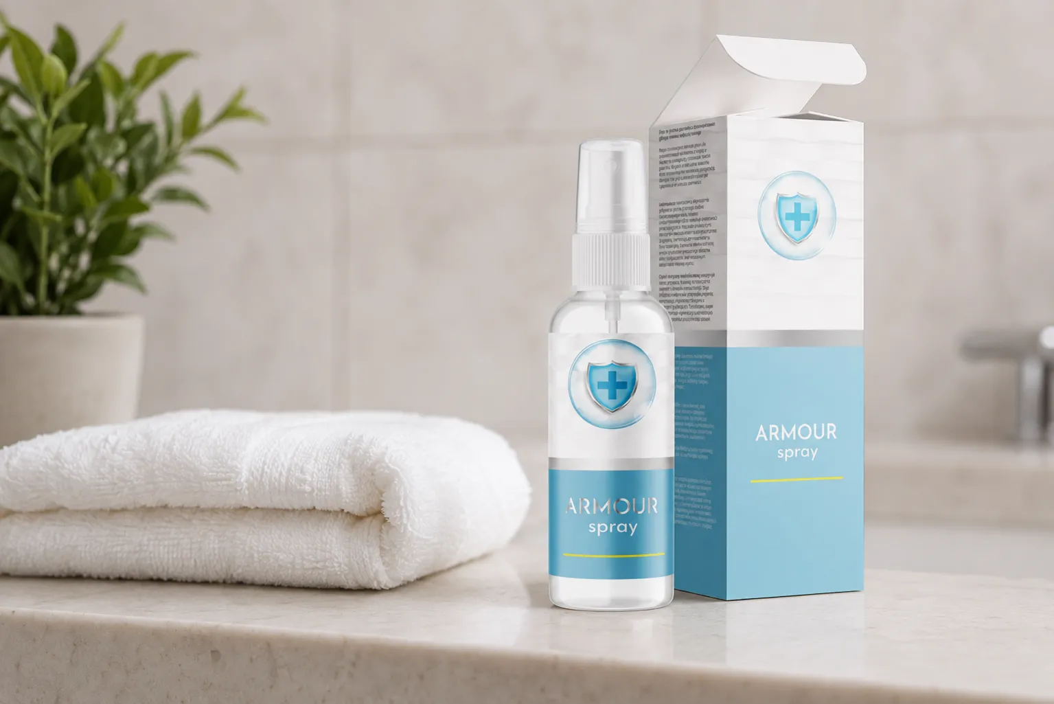 Armour Spray — opakowanie na co dzień