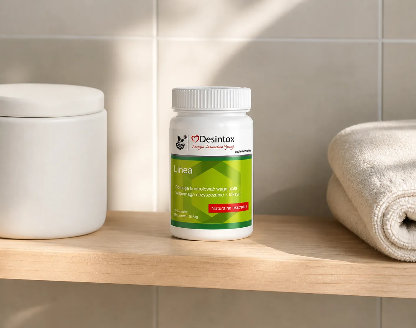 Desintox — opakowanie na co dzień