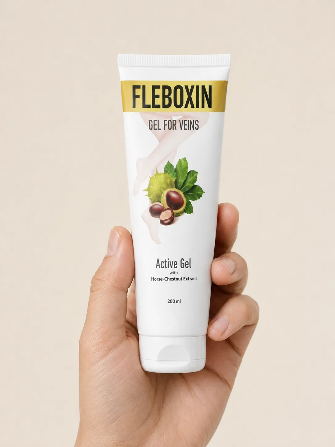 Fleboxin — opakowanie w dłoni