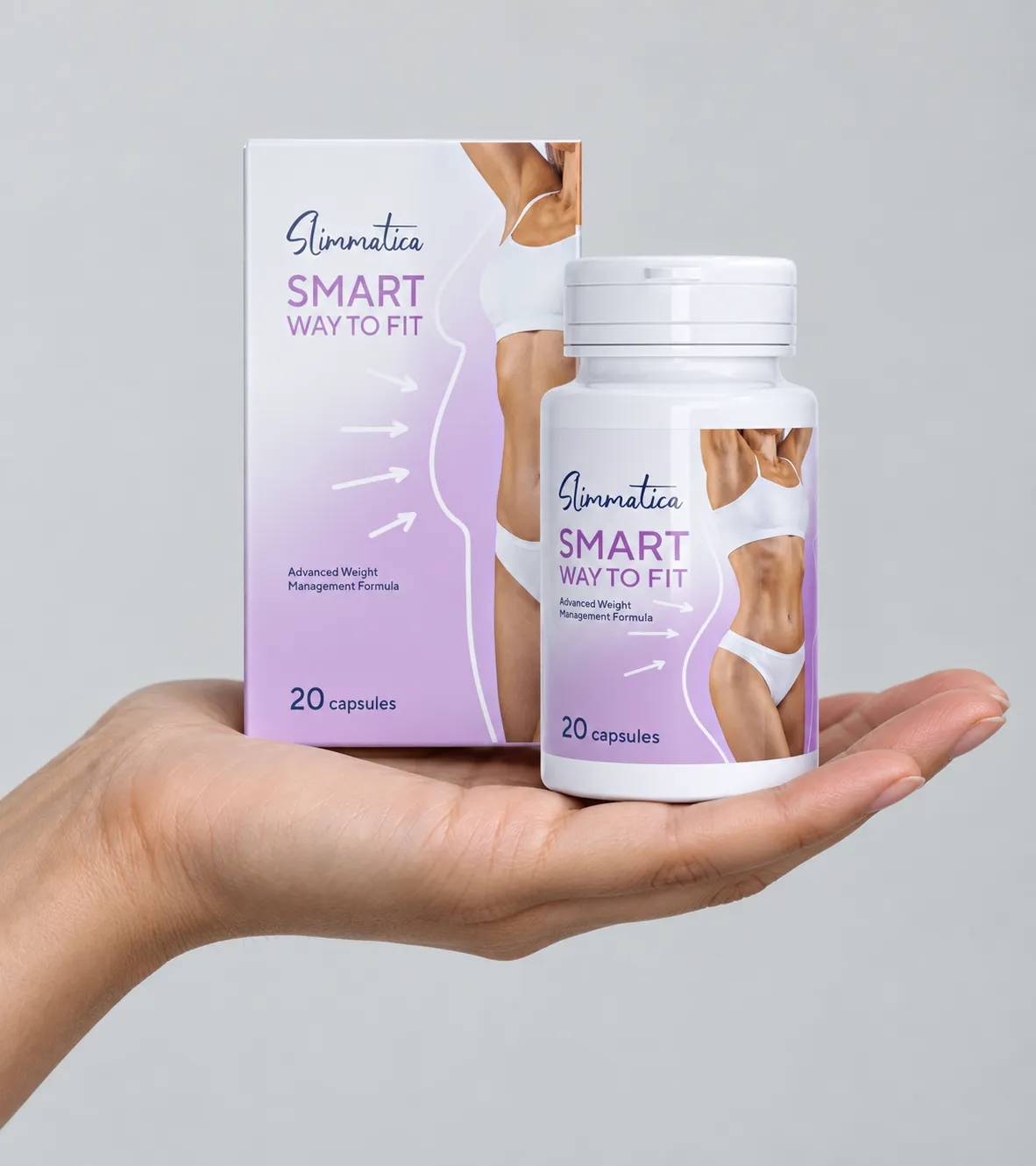 Slimmatica — opakowanie w dłoni