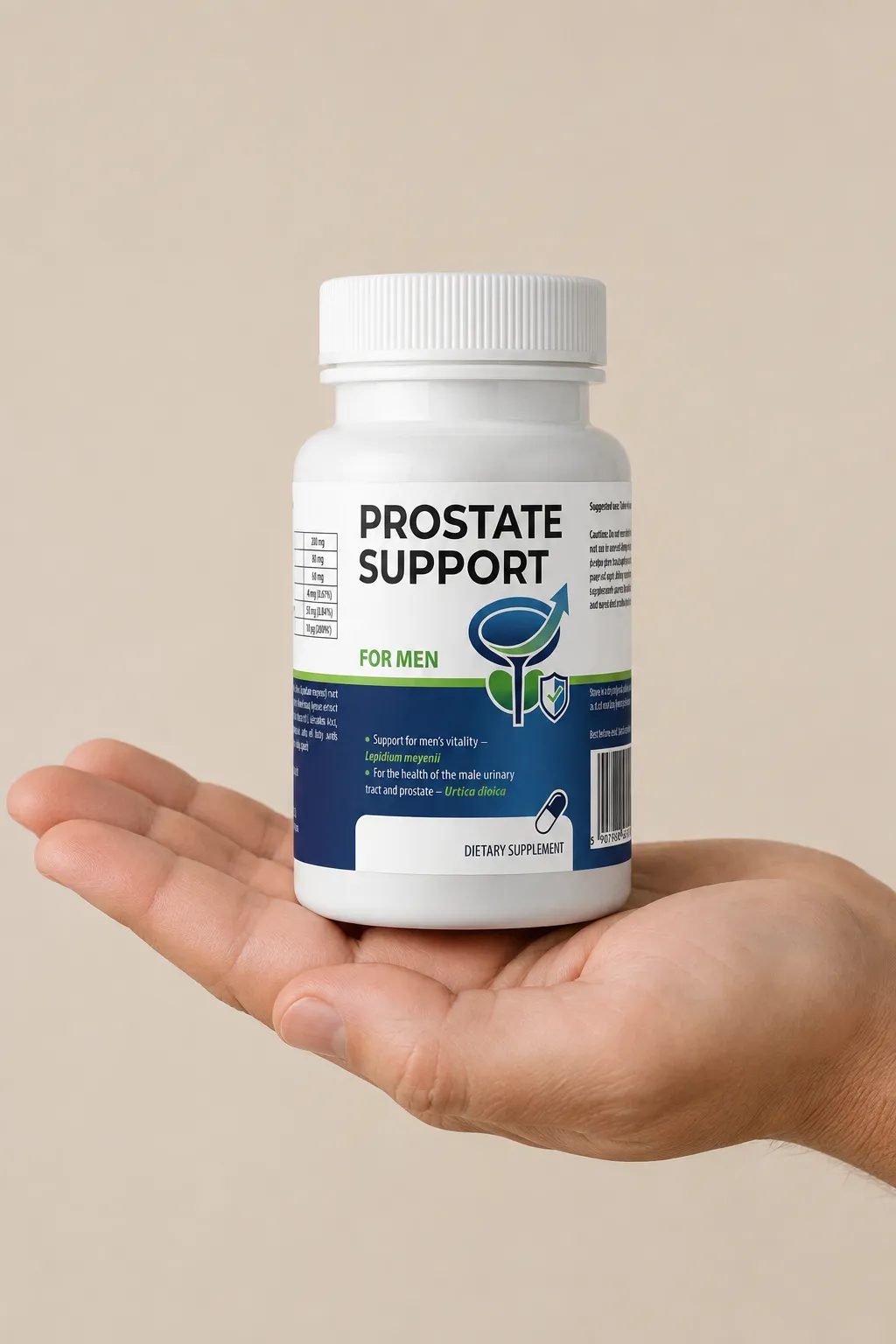 Prostate Support — opakowanie w dłoni
